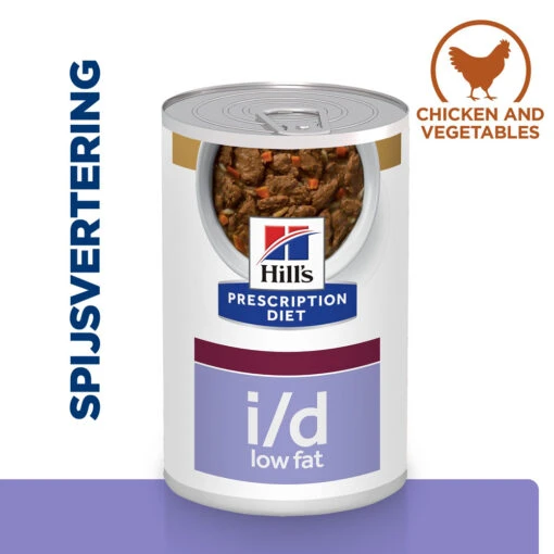 Hill's I/D Low Fat Kip & Groenten Stoofpotje Hond 12x354g -Dierenwinkel 52742039879 1 NL