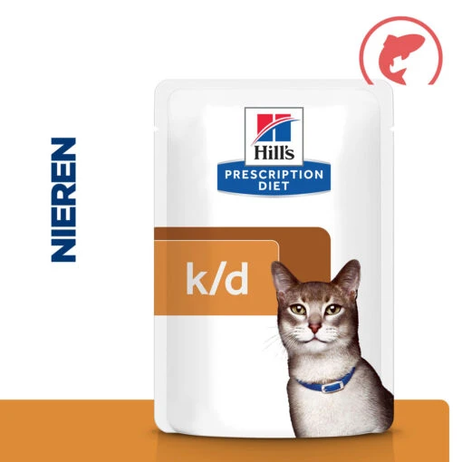 Hill's Hill’s Prescription Diet K/D – Kattenvoer Met Zalm – Maaltijdzakjes 12x85g -Dierenwinkel 52742188416 1 NL