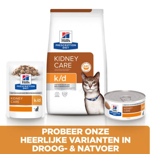 Hill's Hill’s Prescription Diet K/D – Kattenvoer Met Zalm – Maaltijdzakjes 12x85g -Dierenwinkel 52742188416 5 NL