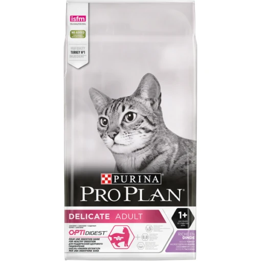 Pro Plan Delicate Adult 1+ Optidigest Kalkoen Kattenvoer 2 X 10 Kg + Gratis 4 X Felix Party Mix Snacks -Dierenwinkel 7613033566509 1