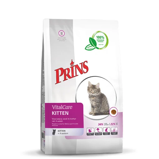 Prins VitalCare Kitten Kattenvoer 1, 5 Kg + Gratis Bewaarblik -Dierenwinkel 8713595600099 1