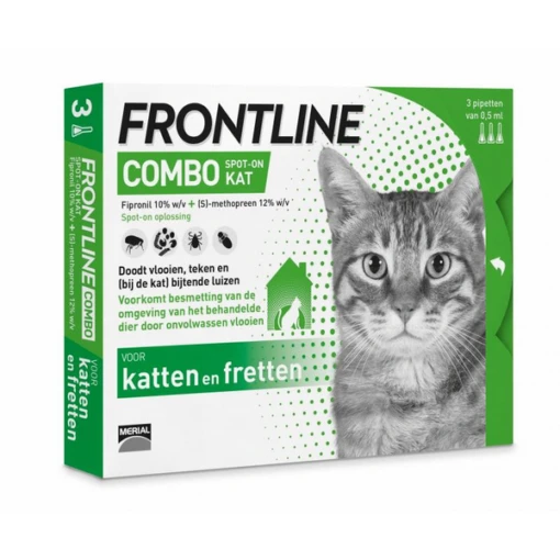 Frontline Combo Spot On Anti Vlooien En Teken Druppels Kat Vanaf 1 Kg 6 Pipetten -Dierenwinkel 8713942402369 1