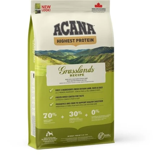 Acana High Proteïn Grasslands Hond 6kg -Dierenwinkel Acana Highest Protein Grassland Dog 2