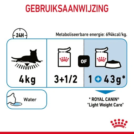 Royal Canin Light Weight Care Natvoer In Gravy Kattenvoer 12x85g -Dierenwinkel Royal Canin Light Weight Care Gravy Kat NL 09