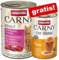 Animonda Carny 24 X 400 G Adult + 140 Ml Cat Drink Kip Gratis! Rund & Kabeljauw Met Wortelpeterselie -Dierenwinkel animonda carny 24 x 400 g adult 140 ml cat drink kip gratis rund 114901