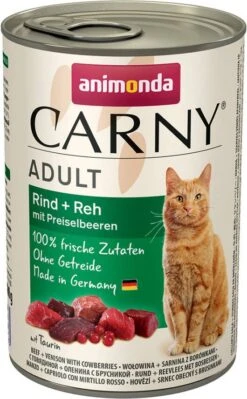 Animonda Carny 24 X 400 G Adult + 140 Ml Cat Drink Kip Gratis! Rund & Kabeljauw Met Wortelpeterselie -Dierenwinkel animonda carny 6x400g adult rund ree met veenbessen kattenvoer 112480