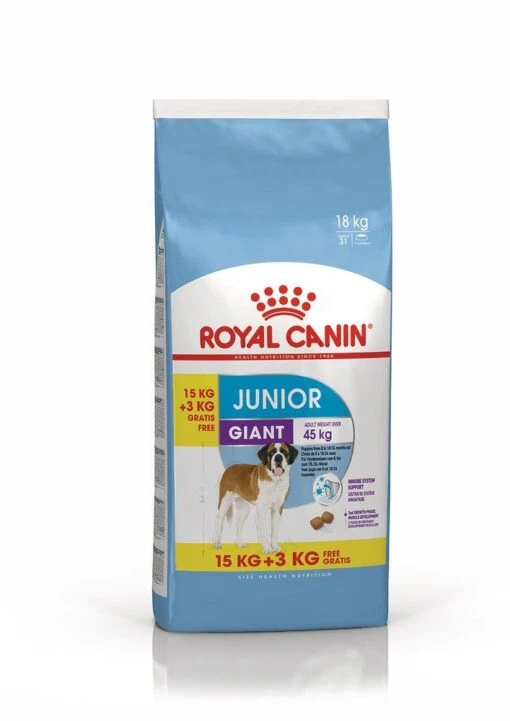 Royal Canin Giant Junior Hondenvoer 15kg + 3kg Gratis -Dierenwinkel b30e94b48d1eade05da5ae700f1e6c176ecaec7ce1e16dfa35fea85433a27463