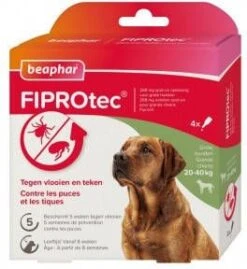 Beaphar Fiprotec Dog 3+1 Pip Anti Vlooien En Tekenmiddel 20 40kg Vanaf 12 Maanden -Dierenwinkel beaphar fiprotec spot on voor honden van 20 tot 40 kg 4 pipetten 10874