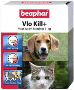 Beaphar 2x Vlo Kill Anti Vlooien Tabletten Hond 1 11 Kg 6 Tabletten -Dierenwinkel beaphar vlo kill kat en hond 6 tabletten 4187