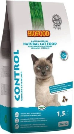 Biofood Ncf Control Urinary&Sterilised Kattenvoer Kip Zalm Kippenlever 1.5 Kg -Dierenwinkel biofood kattenvoer control 1 5 kg 23732