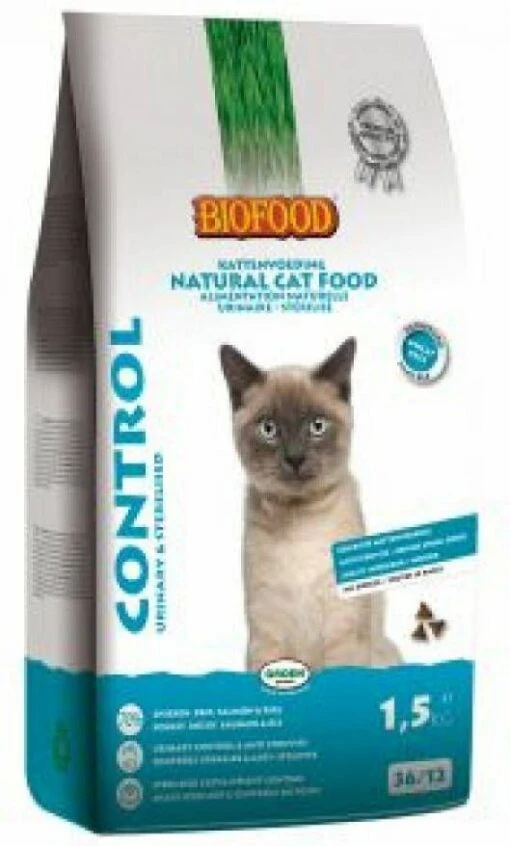 Biofood Ncf Control Urinary&Sterilised Kattenvoer Kip Zalm Kippenlever 1.5 Kg -Dierenwinkel biofood kattenvoer premium control urinewegen gesteriliseerd 10 kg 61994