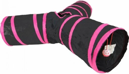 Boon Speeltunnel Nylon Y Model Zwart Roze 85 X 25 Cm -Dierenwinkel boon speeltunnel nylon y model zwart roze 85 x 25 cm 126998