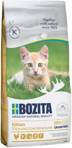 Bozita,Bozita Grain Free Kitten 2 Kg Kip -Dierenwinkel bozita 2x2kg grainfree kitten kattenvoer 111894