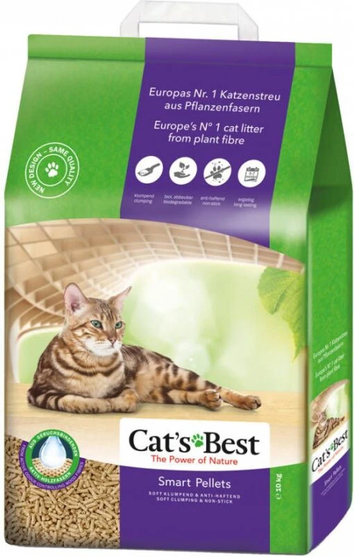 Cats Best Cat&apos, S Best Nature Gold/Smart Pellets 20 Liter(10 Kg ) -Dierenwinkel cats best cats best 20l nature gold kattenbakvulling 114586