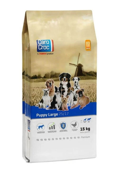 Carocroc Puppy Large 25/17 - Hondenvoer - 12,5 Kg -Dierenwinkel cc puppy large 15 kg pictogram 30 pr