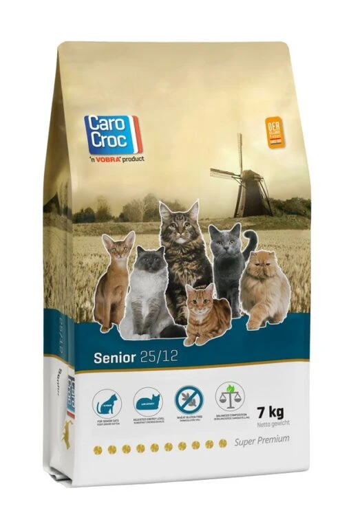 Carocroc Senior 25/12 - Kattenvoer - 7 Kg -Dierenwinkel cc senior 7 kg kat pictogram 30 pr