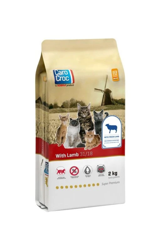 Carocroc 31/18 - Kattenvoer Met Lam - 2kg -Dierenwinkel cc with lamb 2 kg pictogram 30 pr