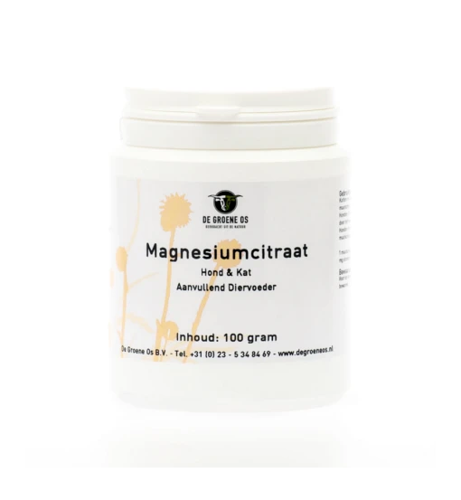 De Groene Os Magnesiumcitraat - 100 Gram -Dierenwinkel de groene os magnesiumcitraat 100 gram