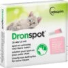 Dronspot 30 Mg/7, 5 Mg Spot On Oplossing Voor Katten(0, 5 2, 5 Kg)5 X 2 Pipetten -Dierenwinkel dronspot spot on kat 05 25kg anti wormenmiddel 2 pip 05 25kg 44257