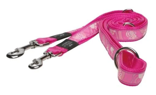 ROGZ Hondenriem Multi Purpose Pink Paw -Dierenwinkel file 132