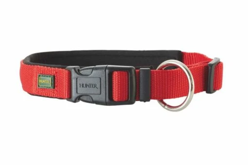 Hunter Klikhalsband Vario Plus Rood&Zwart - Hondenhalsband - 35-40x2.0 Cm -Dierenwinkel file 24