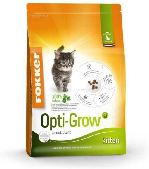 Fokker 3x Opti Grow Kitten Kattenvoer Gevogelte 2, 5 Kg -Dierenwinkel fokker cat opti grow kitten 2 5 kg 26286