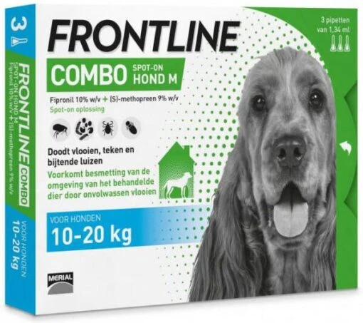 Frontline Combo Spot On 2 Medium Hond Medium Anti Vlooien En Tekenmiddel 4+2 Pip -Dierenwinkel frontline combo hond 15181