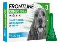 Frontline Combo Spot On 2 Medium Hond Medium Anti Vlooien En Tekenmiddel 4+2 Pip -Dierenwinkel frontline combo hond m 10 20 kg 3 pipetten 65