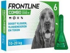 Frontline Combo Spot On 2 Medium Hond Medium Anti Vlooien En Tekenmiddel 4+2 Pip -Dierenwinkel frontline combo hond m 10 20 kg 6 pipetten 2450