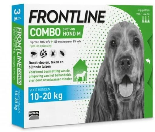 Frontline Combo Spot On 2 Medium Hond Medium Anti Vlooien En Tekenmiddel 4+2 Pip -Dierenwinkel frontline combo spot on 2 medium hond medium anti vlooien en tekenmiddel 3 pip 19901