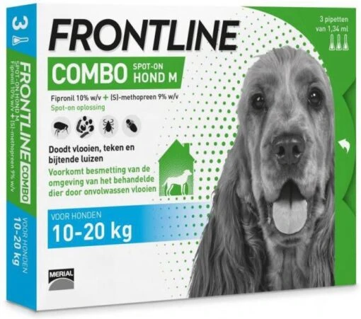 Frontline Combo Spot On 2 Medium Hond Medium Anti Vlooien En Tekenmiddel 4+2 Pip -Dierenwinkel frontline combo spot on hond m 3 pipetten 47131