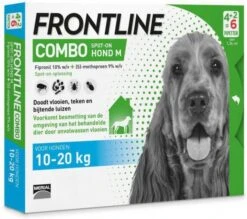 Frontline Combo Spot On 2 Medium Hond Medium Anti Vlooien En Tekenmiddel 4+2 Pip -Dierenwinkel frontline combo spot on hond m 6 pipetten 23588