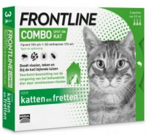 Frontline Combo Spot On Anti Vlooien En Teken Druppels Kat Vanaf 1 Kg 6 Pipetten -Dierenwinkel frontline combo spot on kat 3 pipetten 25136