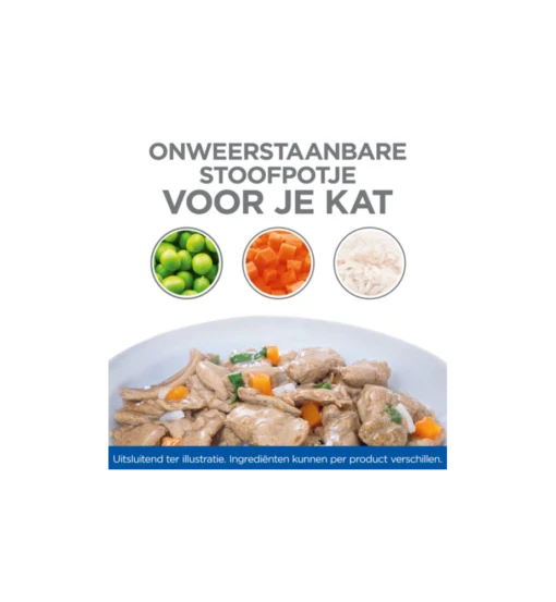 Hill's Science Plan Healthy Cuisine Volwassen Kat Stoofpotje Kip & Zalm - 4 X 12 X 80 Gram -Dierenwinkel hill s science plan healthy cuisine volwassen kat stoofpotje kip zalm 4 x 12 x 80 gram 2