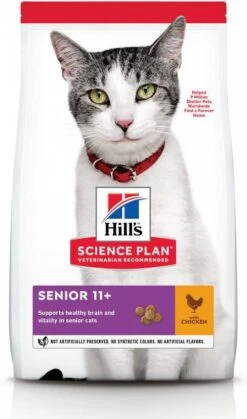 Hill's Hill&apos;s Senior 11+ Kip Kattenvoer 7 Kg + 12 X Hill&apos;s Mature/Senior Favourite Selection Pouches -Dierenwinkel hills science plan feline senior chicken 3 kg 44818