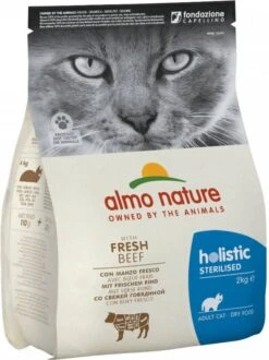 Almo Nature Cat Holistic Sterilised 2 Kg Kattenvoer Rundvlees&Rijst Sterilised -Dierenwinkel holistic 2x2kg sterilised rund en rijst almo nature kattenvoer 110494