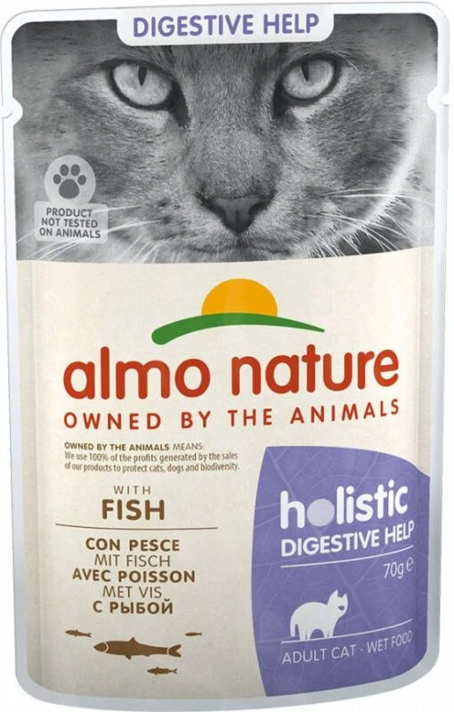 Holistic 20 + 4 Gratis! 24 X 70 G Almo Nature Natvoer Digestive Help Met Vis -Dierenwinkel holistic almo nature digestive help 6 x 70 g vis 112401