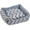 Beeztees Hondenmand ZigZag Blauw 65 X 60 X 20 Cm -Dierenwinkel hondenmand zigzag blauw 65 x 60 x 20 cm 8712695162926 1 0 300x300