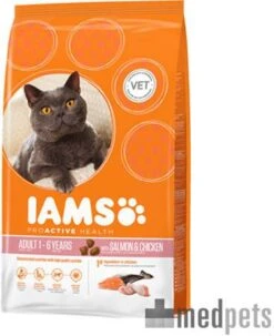 Iams For Vitality Adult Zalm Kattenvoer 2 X 3 Kg -Dierenwinkel iams adult cat salmon en chicken 3 kg 40919