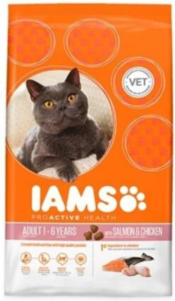 Iams For Vitality Adult Zalm Kattenvoer 2 X 3 Kg -Dierenwinkel iams kat adult zalm 3 kg 65551