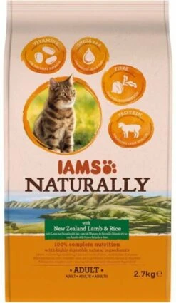 Iams 3x Naturally Kat Adult New Sealand Lam&amp, Rijst 2, 7 Kg -Dierenwinkel iams naturally kat adult new sealand lam en amprijst 27 kg 65652