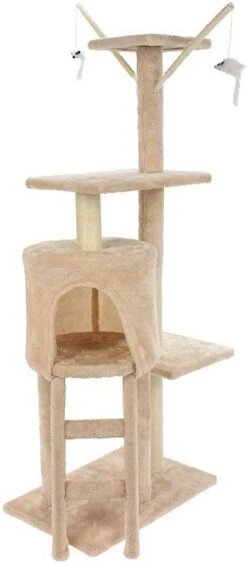 Huismerk Premium Katten Krab Toren Beige 45 X 30 X 110 CM -Dierenwinkel kattenkrabtoren beige 9379