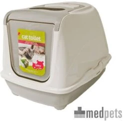 Moderna Kattentoilet Jumbo Kattenbak 57x44x41 Cm Grijs -Dierenwinkel moderna products kattentoilet flip cat jumbo grijs 41220