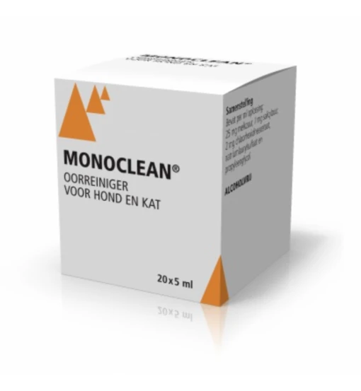 Monoclean Oorreiniger - 20 X 5 Ml -Dierenwinkel monoclean oorreiniger 20 x 5 ml