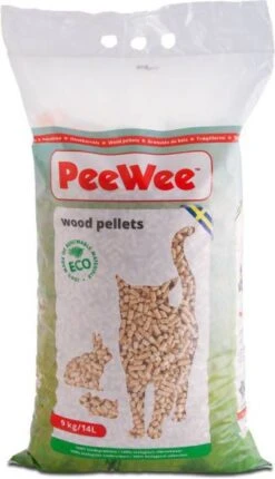 PeeWee 9kg/14L Houtkorrels Kattenbakvulling Biologisch Afbreekbaar -Dierenwinkel peewee houtkorrels 9 kg 25145