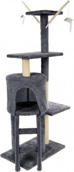 Huismerk Premium Katten Krab Toren Grijs 45 X 30 X 110 CM -Dierenwinkel pets collection kattenmeubel 45x30x110 cm grijs 393354