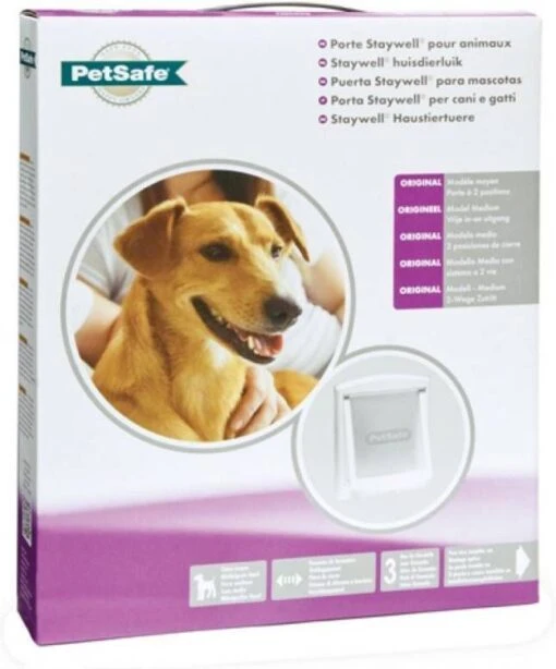 PetSafe Huisdierenluik In 2 Richtingen 740 Medium 26, 7 X 22, 8 Cm Wit 5020 -Dierenwinkel petsafe hondenluik tot 18 kg 26158