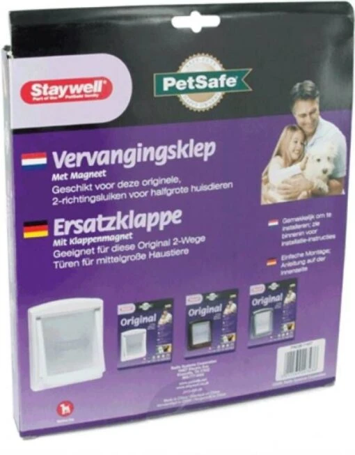 PetSafe Huisdierenluik In 2 Richtingen 740 Medium 26, 7 X 22, 8 Cm Wit 5020 -Dierenwinkel petsafe vervangingsluikje 740 755 757 transparant 33301