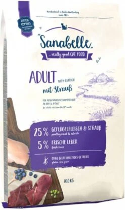 Sanabelle Adult Kattenvoer Met Struisvogel 10 Kg + 2 Kg Gratis -Dierenwinkel sanabelle 2x10kg adult met struisvogel kattenvoer 118272