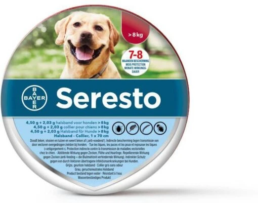 Seresto 5% Korting! Op Vlooienhalsband Voor Honden Voor Honden > 8 Kg(Halsband 70 Cm ) -Dierenwinkel seresto teken en vlooienband large anti tekenmiddel 70 cm van 8 kg 15075